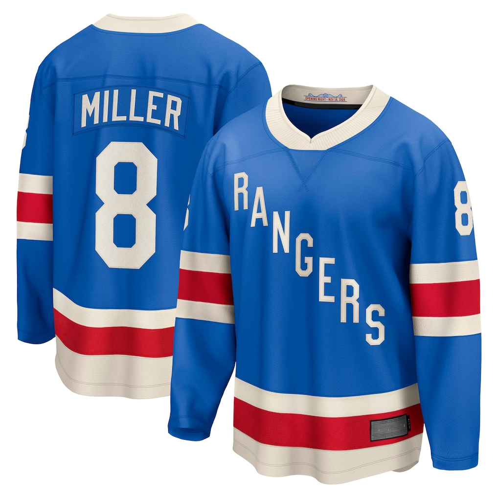 harde NY.Rangers #8 J.T. Miller Blue Centennial Breakaway Jerseys