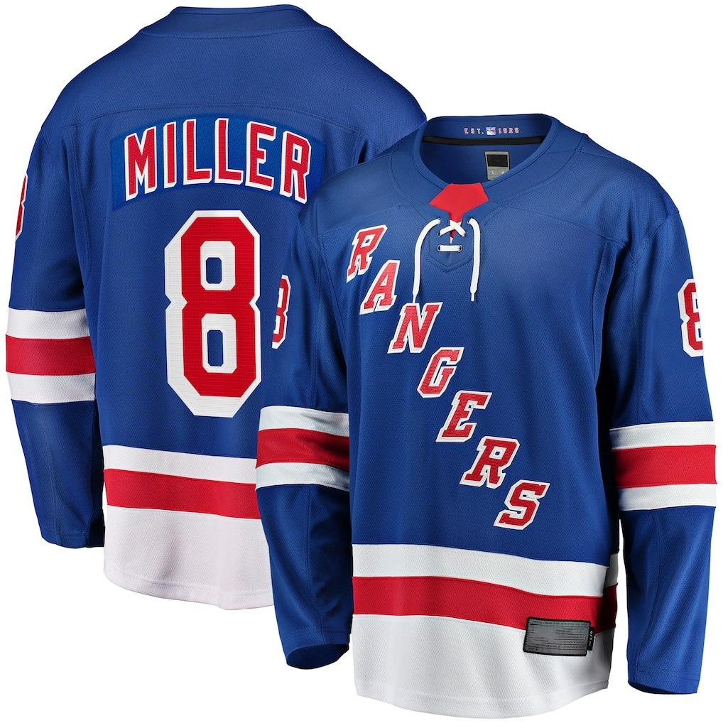 harde NY.Rangers #8 J.T. Miller Blue Home Breakaway Jerseys
