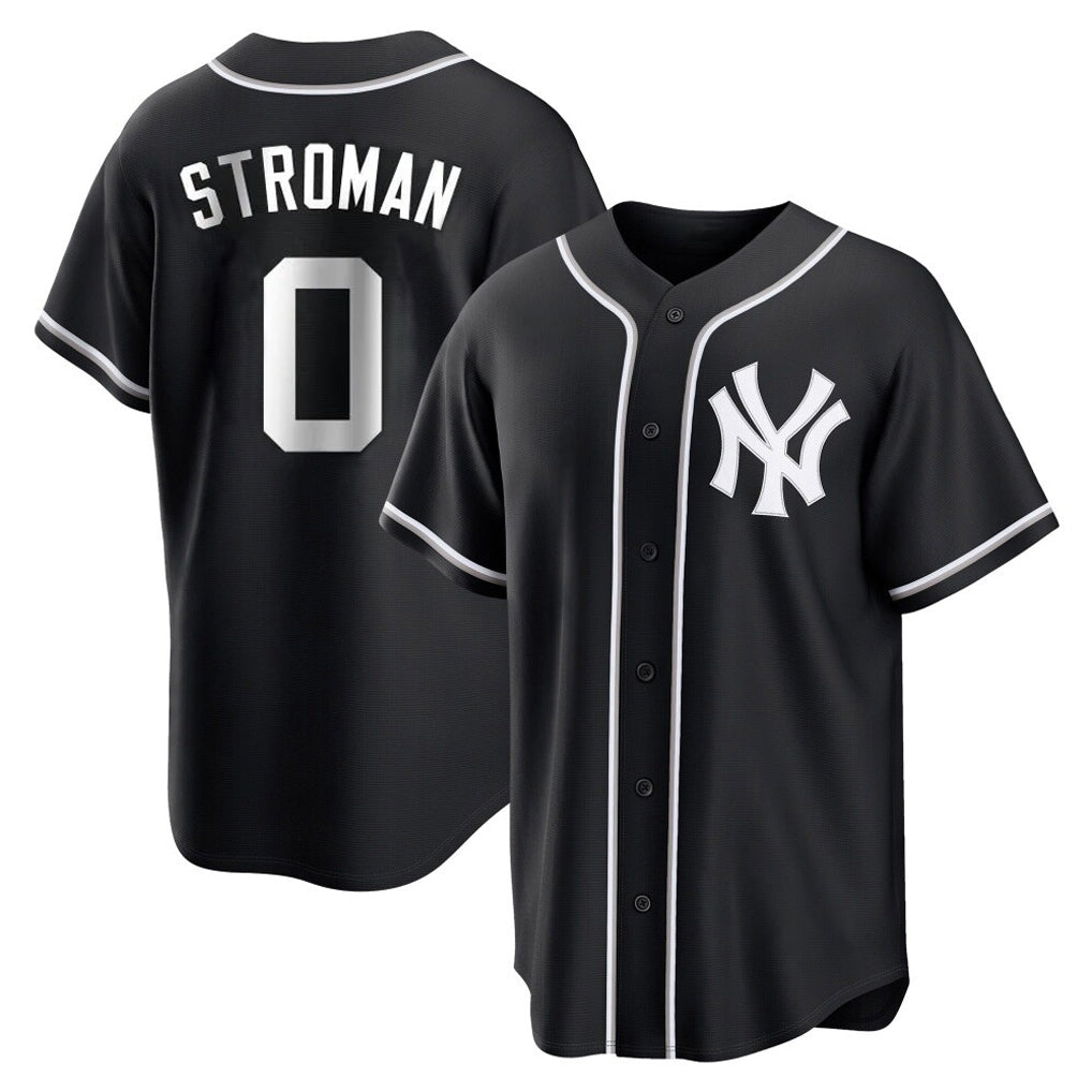 harde NY.Yankees #0 Marcus Stroman Player Black Out Game Home Stitched Jerseys