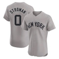 harde NY.Yankees #0 Marcus Stroman Player Gray Limited Elite Home Stitched Jerseys