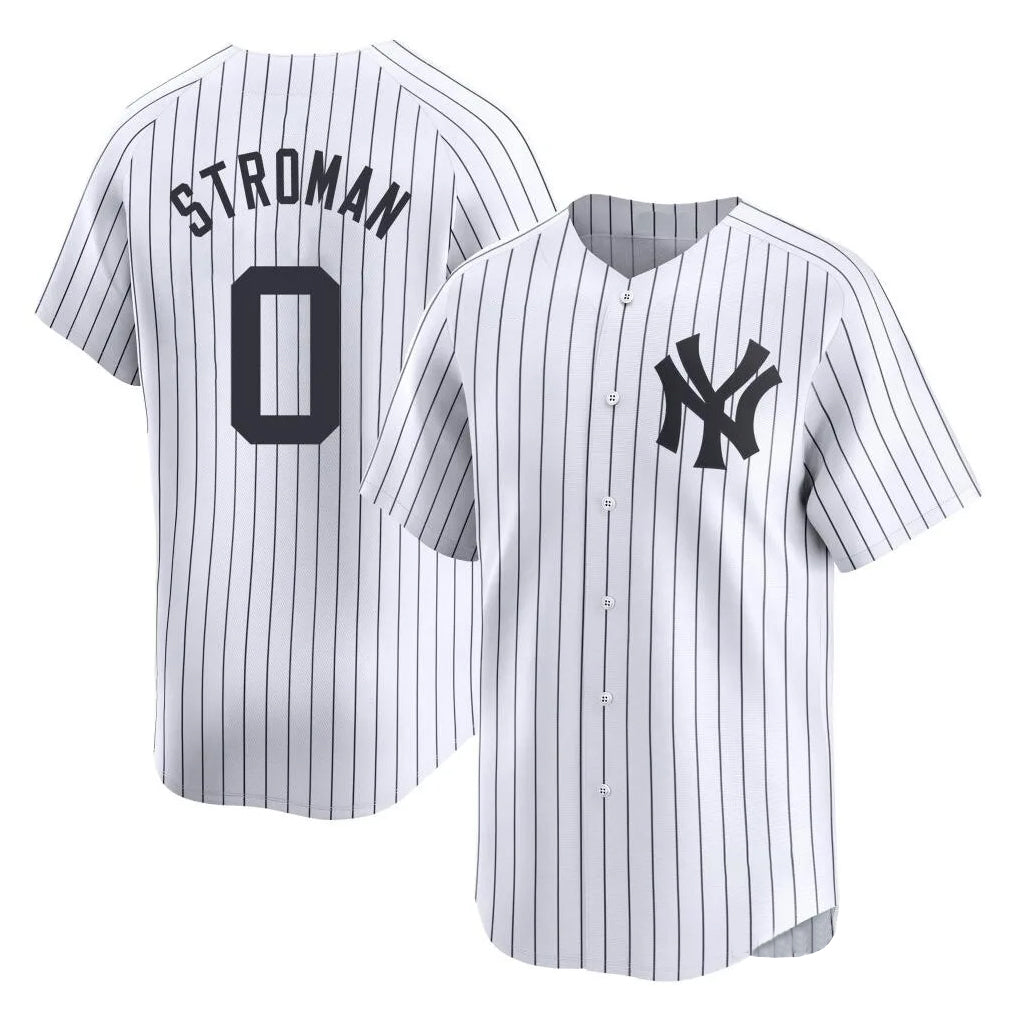 harde NY.Yankees #0 Marcus Stroman Player White Limited Home Stitched Jerseys