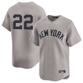 harde NY.Yankees #22 Ben Rice Player Gray Limited Stitched Jerseys