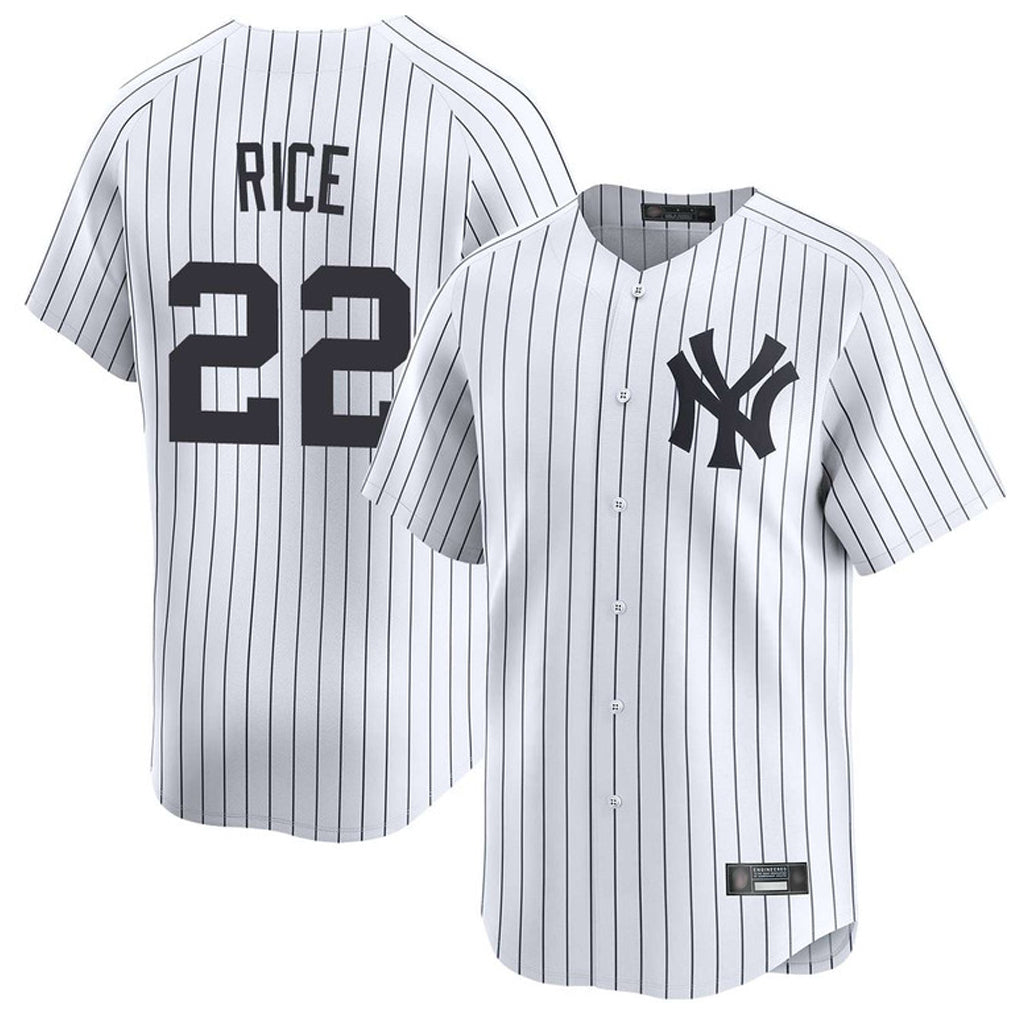 harde NY.Yankees #22 Ben Rice Player White Limited Home Stitched Jerseys