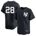 harde NY.Yankees #28 Austin Wells Player Navy Alternate Limited Stitched Jerseys