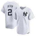 harde NY.Yankees #2 Derek Jeter Player White Limited Home Stitched Jerseys