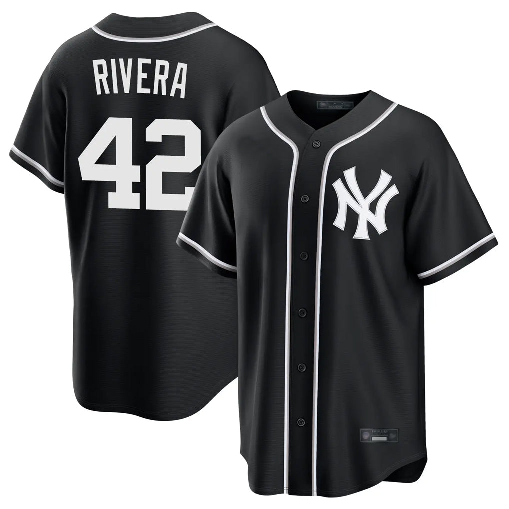 harde NY.Yankees #42 Mariano Rivera Player Black Out Game Home Stitched Jerseys
