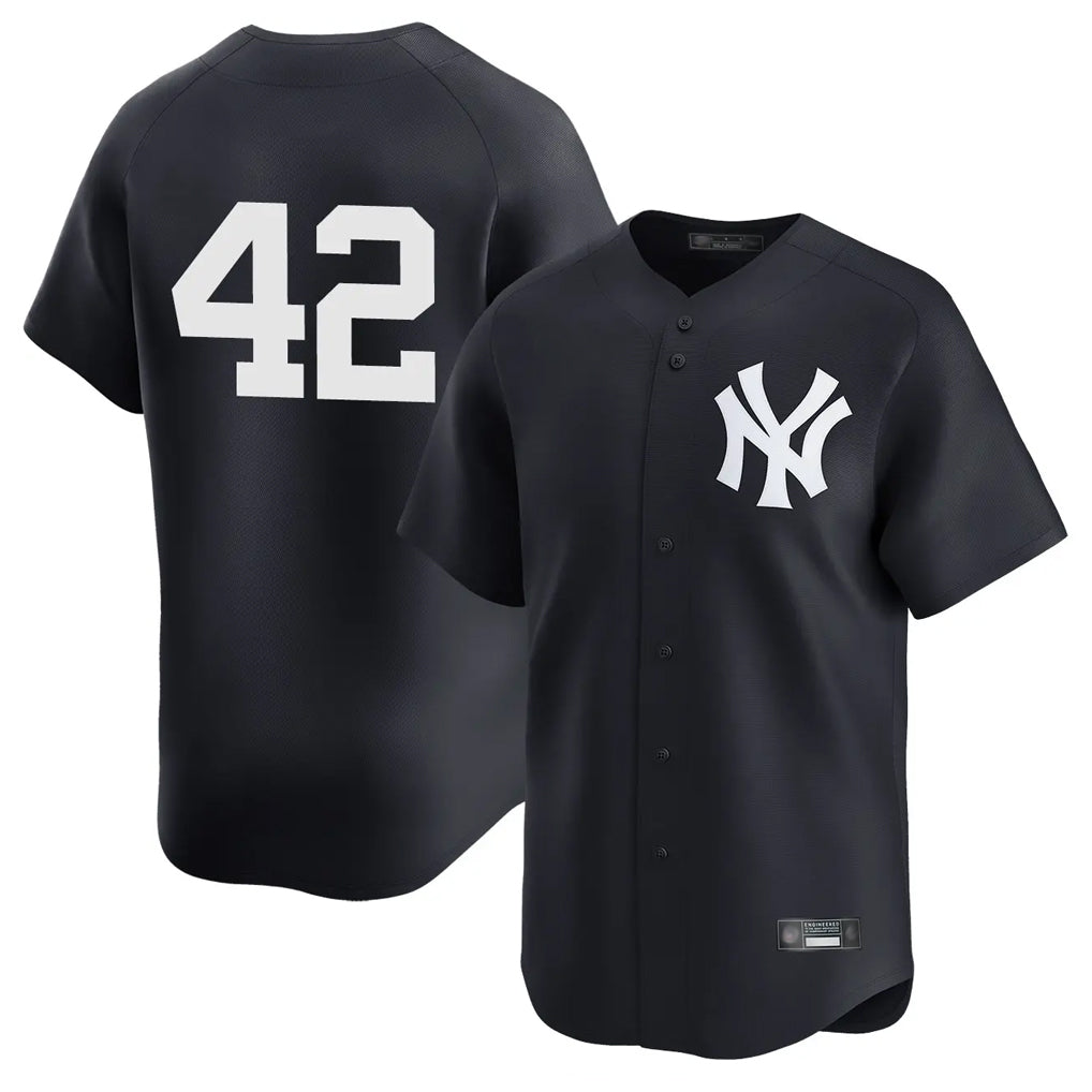 harde NY.Yankees #42 Mariano Rivera Player Navy Alternate Limited Stitched Jerseys