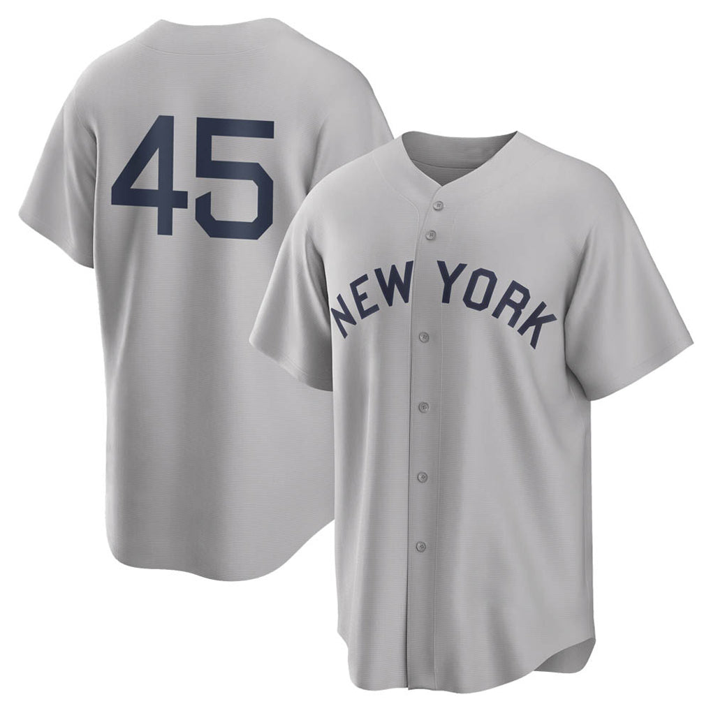 harde NY.Yankees #45 Gerrit Cole Player Gray Field of Dreams Game Stitched Jerseys