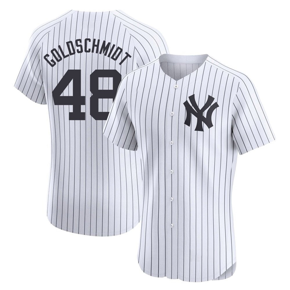 harde NY.Yankees #48 Paul Goldschmidt Player White Limited Elite Home Stitched Jerseys