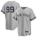 harde NY.Yankees #99 Aaron Judge Player Gray Road Game Stitched Jerseys
