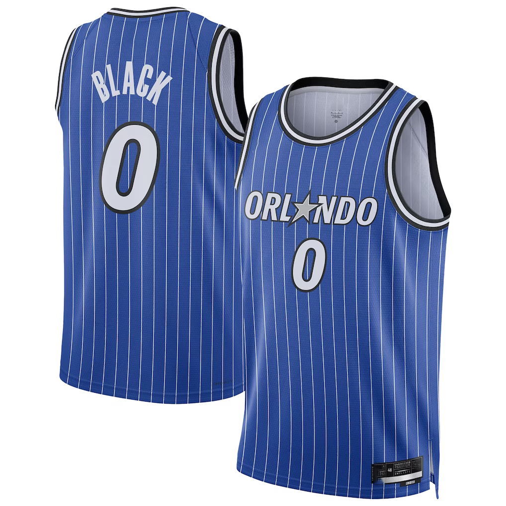 harde O.Magic #0 Anthony Black Blue Swingman Player Jerseys - Icon Edition