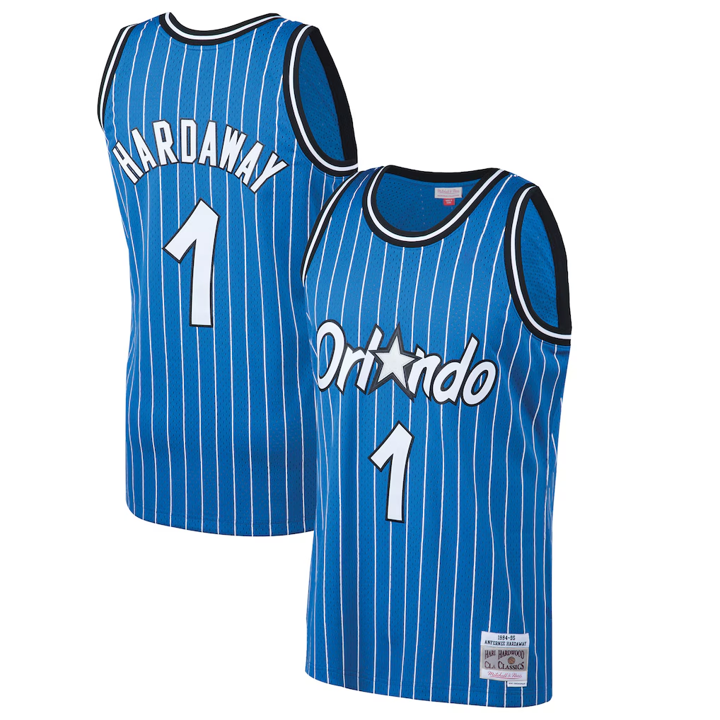 harde O.Magic #1 Penny Hardaway Mitchell & Ness Blue 199495 Hardwood Classics Swingman Jerseys