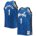 harde O.Magic #1 Tracy McGrady Mitchell & Ness Blue Big & Tall 200001 Hardwood Classics Swingman Jerseys