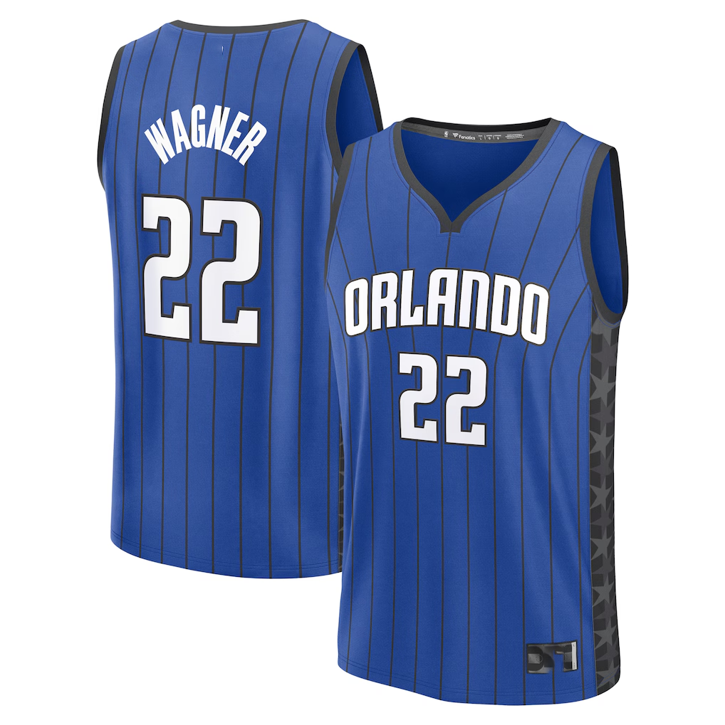 harde O.Magic #22 Franz Wagner  Blue Fast Break Replica Player Jerseys - Statement Edition