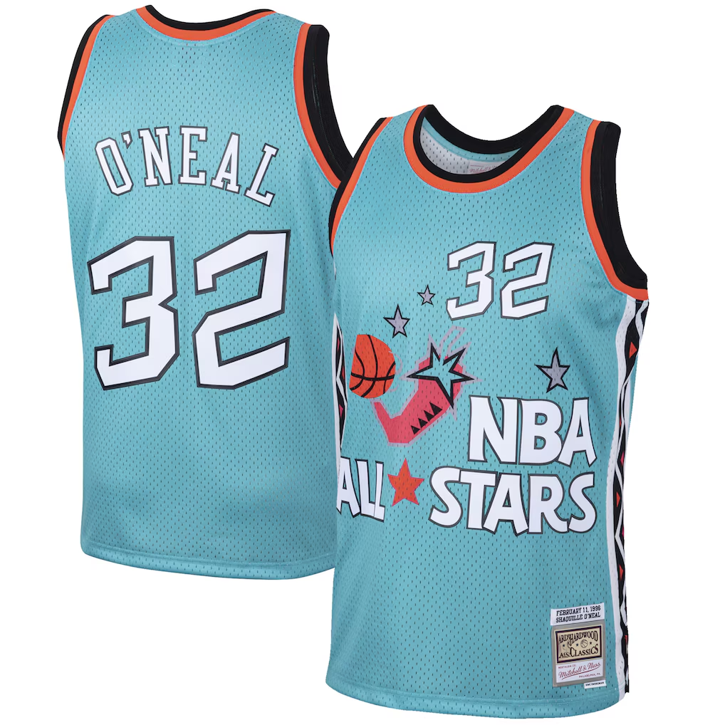 harde O.Magic #32 Shaquille O'Neal Mitchell & Ness Teal Eastern Conference 1996 All-Star Hardwood Classics Swingman Jerseys