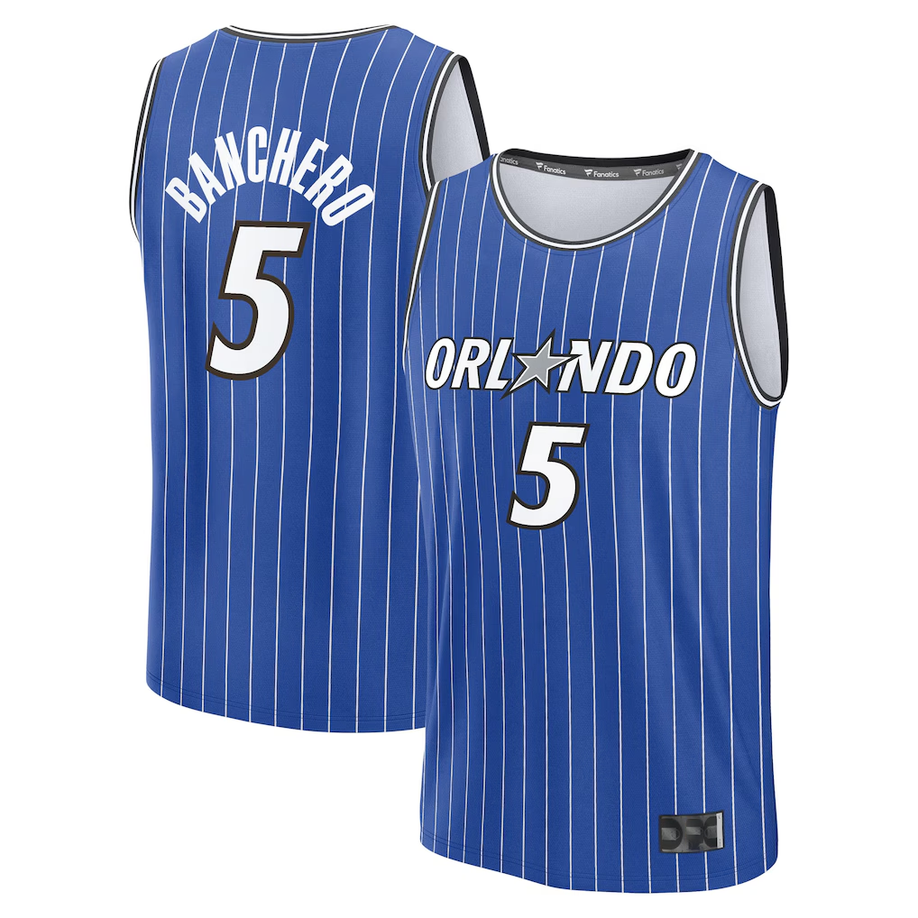 harde O.Magic #5 Paolo Banchero  Blue Fast Break Replica Player Jerseys - Icon Edition