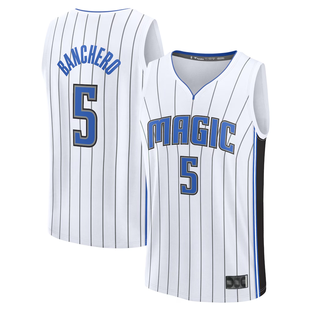harde O.Magic #5 Paolo Banchero  White Fast Break Replica Player Jerseys - Association Edition