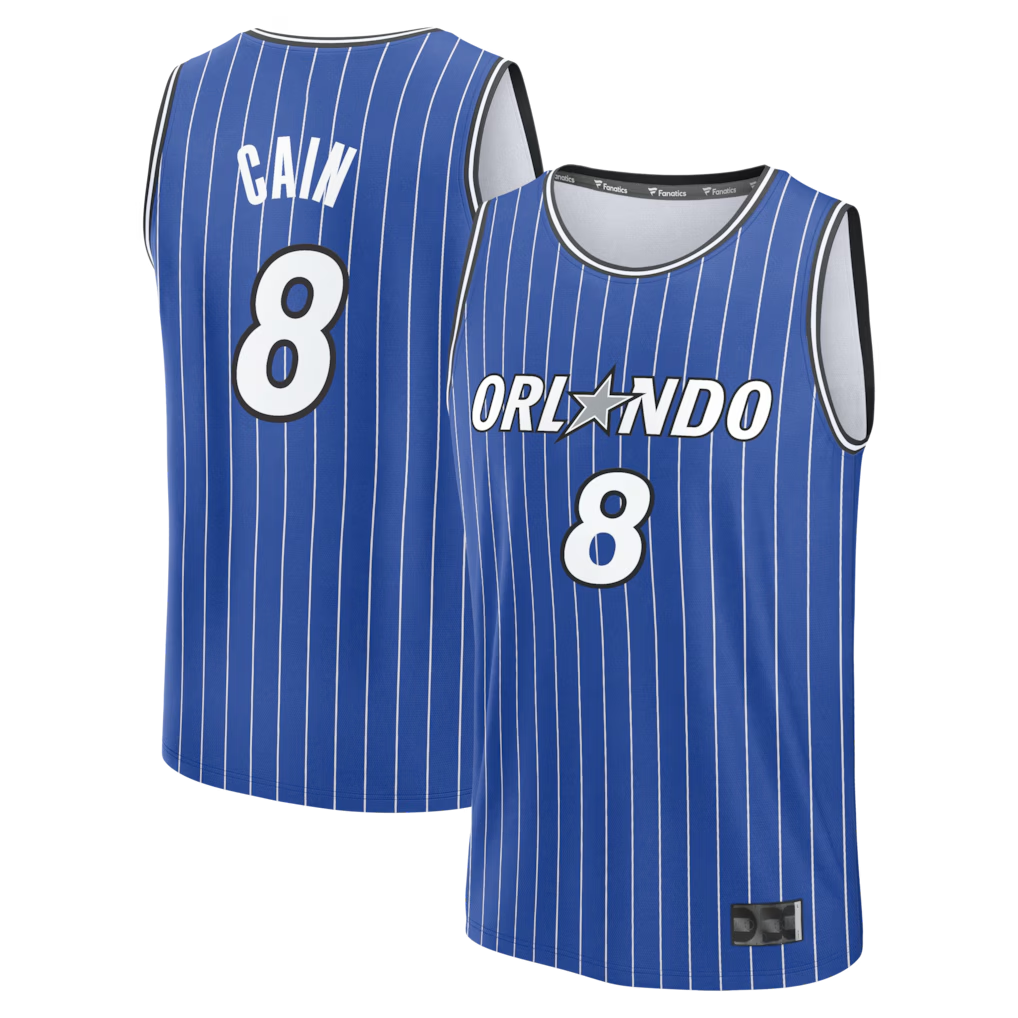 harde O.Magic #8 Jamal Cain Blue Fast Break Jerseys - Icon Edition