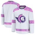harde O.Senators White 2024 Hockey Fights Cancer Practice Jerseys