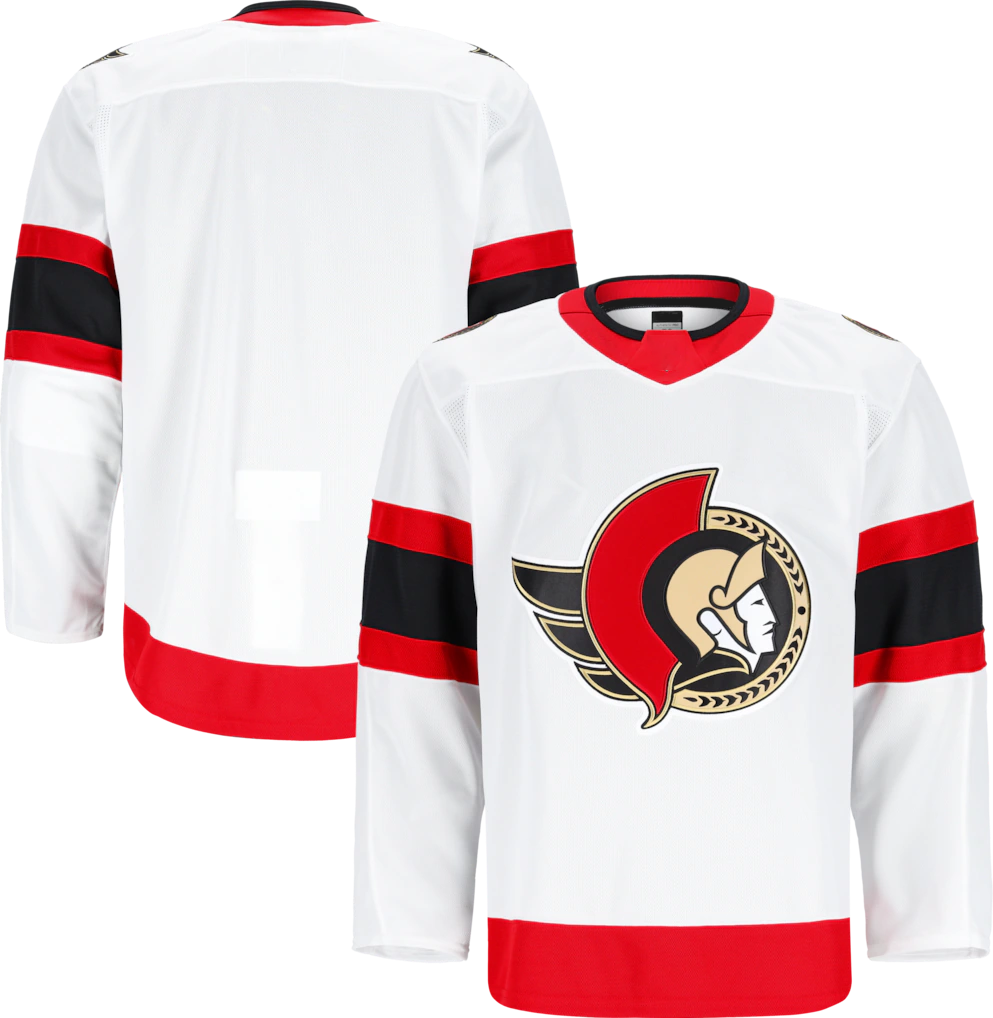 harde O.Senators White Away Authentic Pro Jerseys