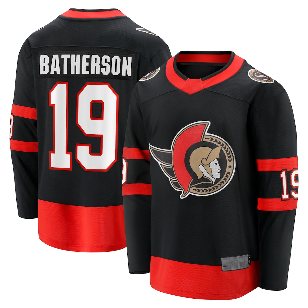 harde O.Senators #19 Drake Batherson Black Home Breakaway Jerseys