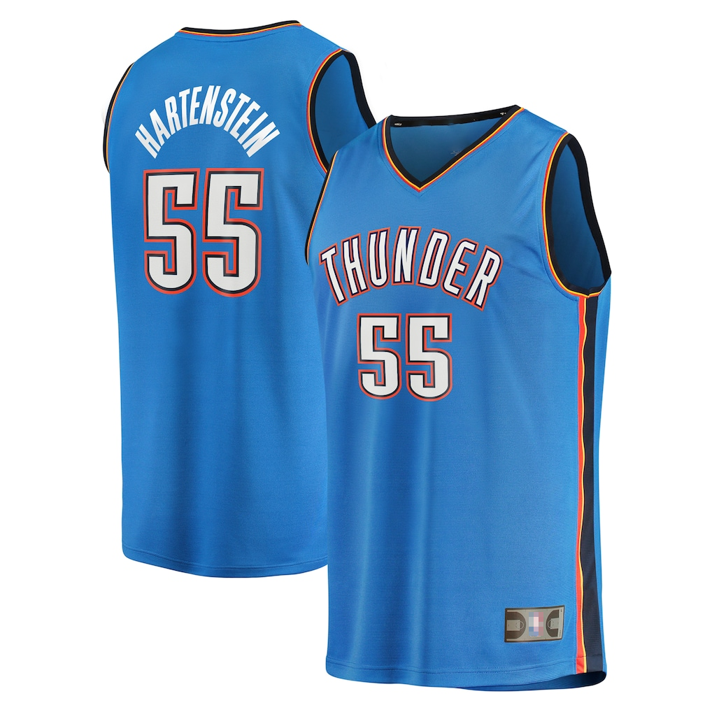 harde OC.Thunder #55 Isaiah Hartenstein Blue Fast Break Replica Player Stitched Jerseys - Icon Edition