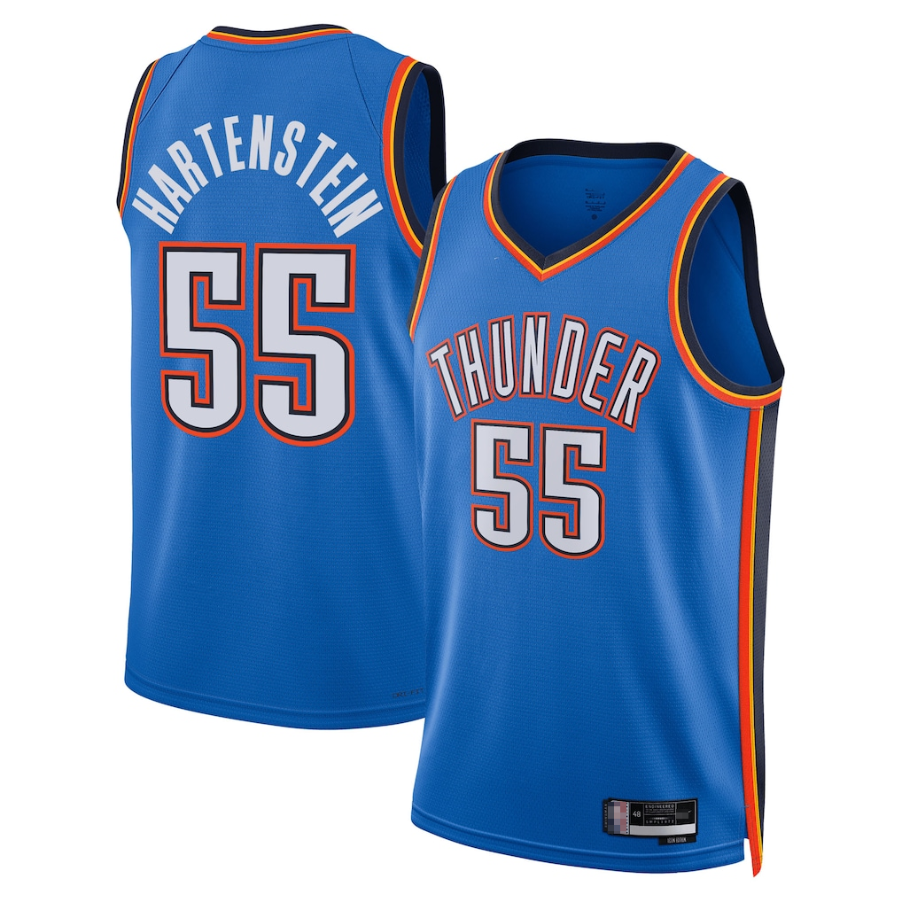 harde OC.Thunder #55 Isaiah Hartenstein Blue Swingman Player Stitched Jerseys - Icon Edition