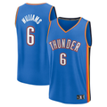 harde OC.Thunder #6 Jaylin Williams Blue Fast Break Replica Player Stitched Jerseys - Icon Edition