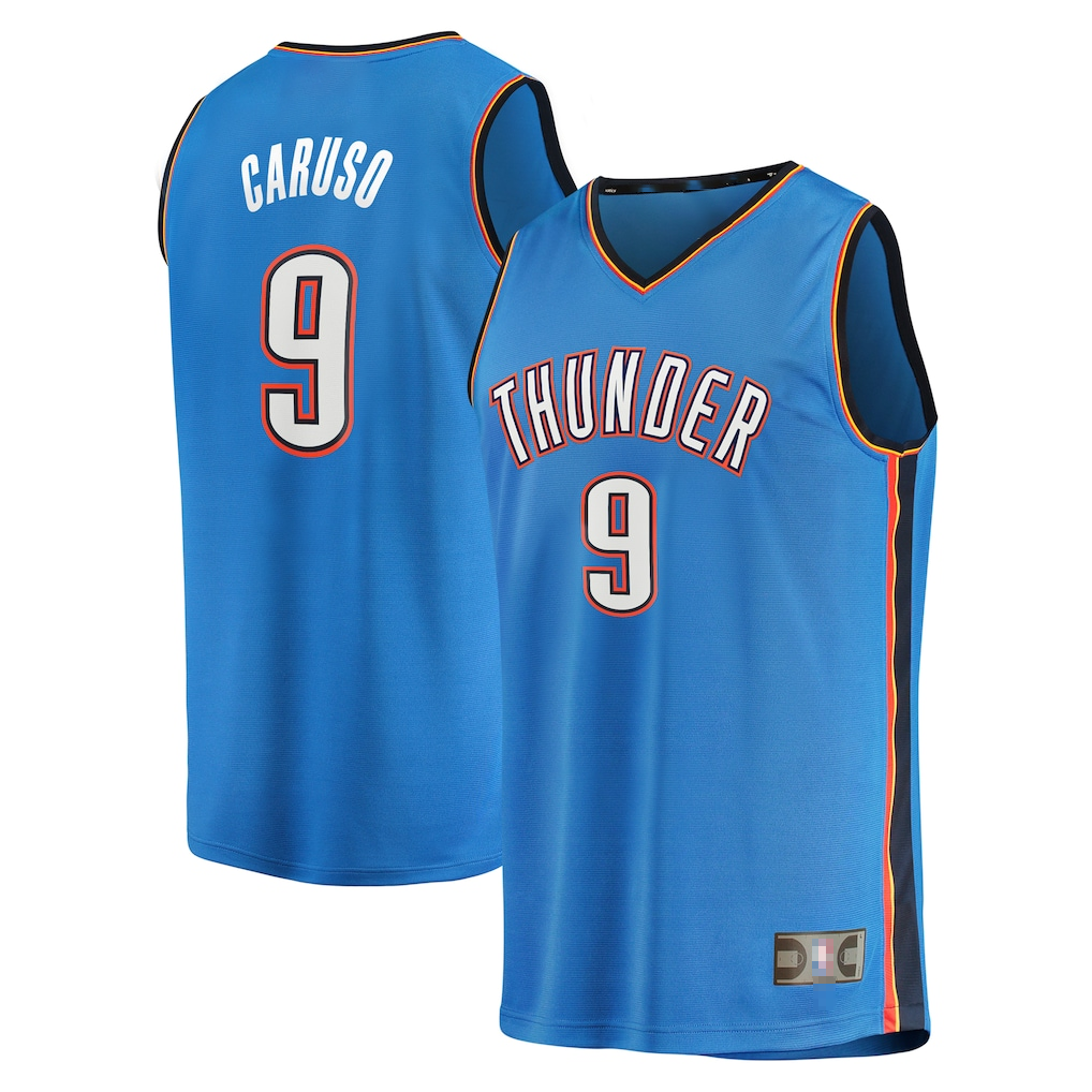 harde OC.Thunder #9 Alex Caruso Blue Fast Break Replica Player Stitched Jerseys - Icon Edition