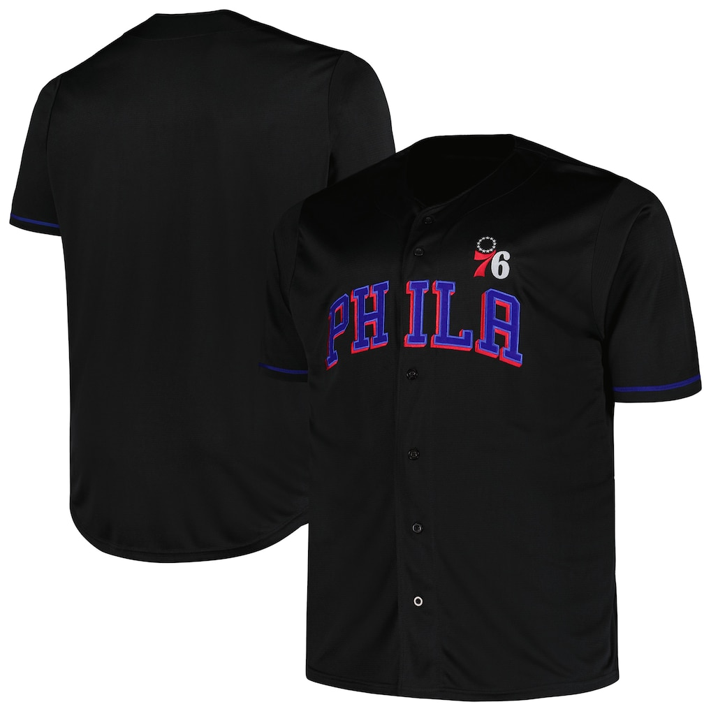 harde P.76ers Profile Black Big & Tall Pop Jerseys