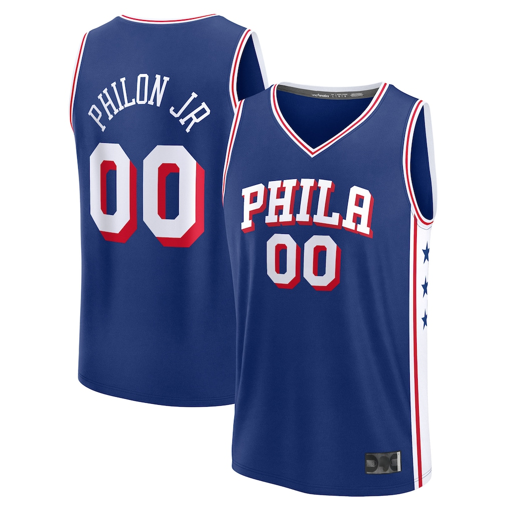 harde P.76ers #00 Labaron Philon Jr  Royal 2026  Draft First Round Pick Fast Break Jerseys - Icon Edition