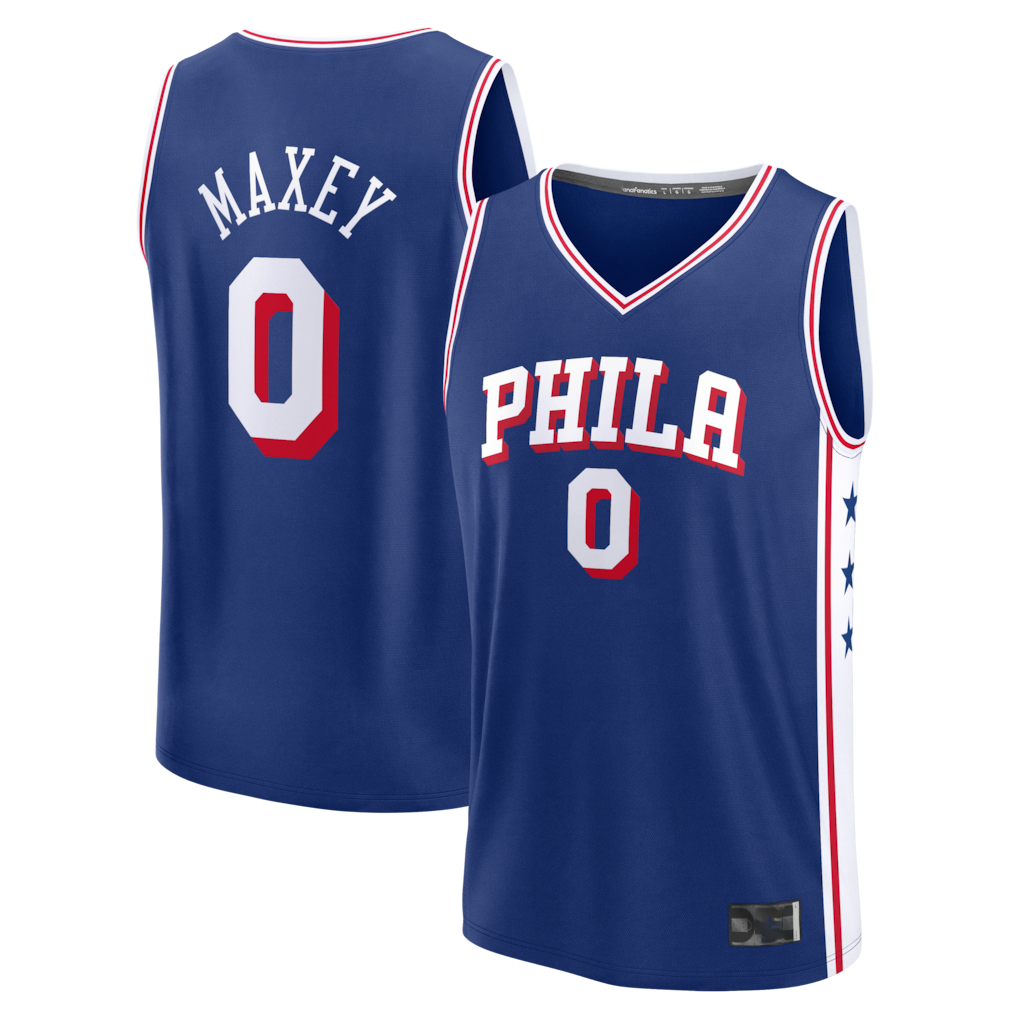 harde P.76ers #0 Tyrese Maxey  Royal Fast Break Replica Player Jerseys - Icon Edition