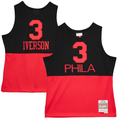 harde P.76ers #3 Allen Iverson Mitchell & Ness Black 2003-04 Hardwood Classics Reload 2.0 Swingman Jerseys