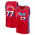 harde P.76ers #77 VJ Edgecombe Red Fast Break Replica Player Jerseys - Statement Edition