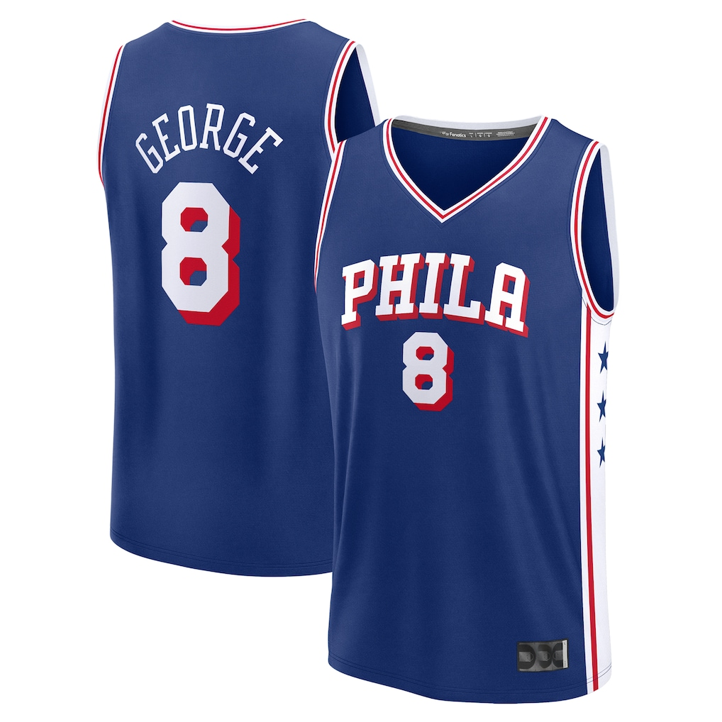 harde P.76ers #8 Paul George Royal Fast Break Replica Player Jerseys - Icon Edition