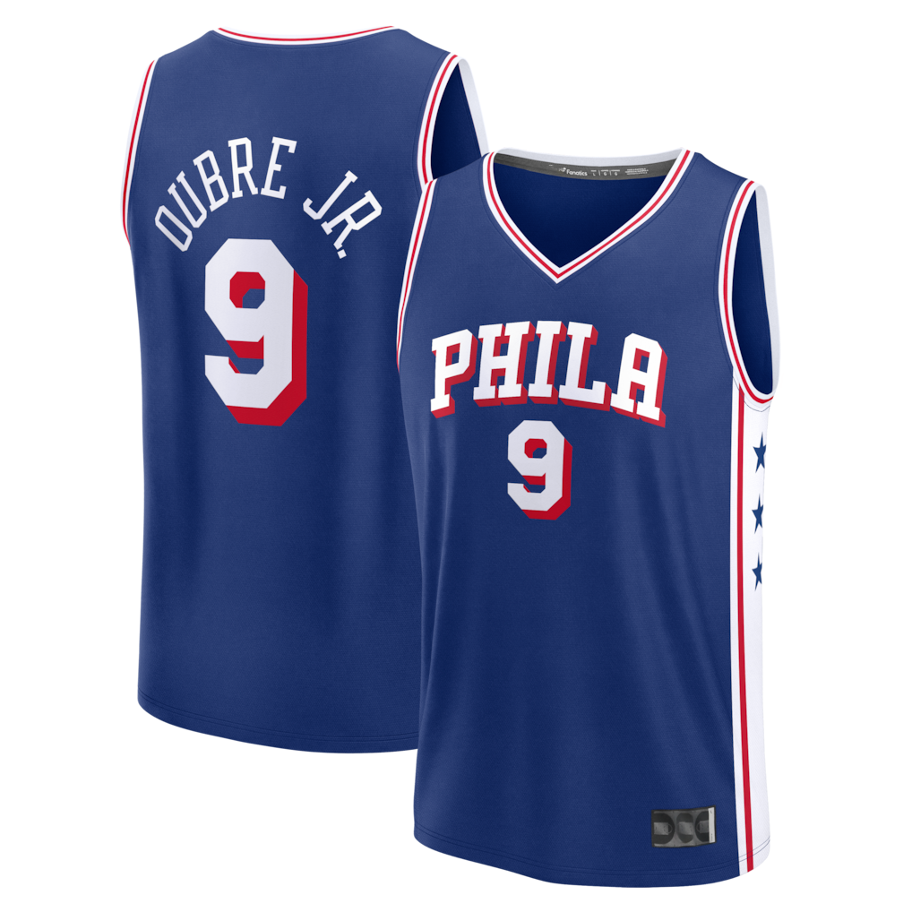 harde P.76ers #9 Kelly Oubre Jr.  Blue Fast Break Jerseys - Icon Edition