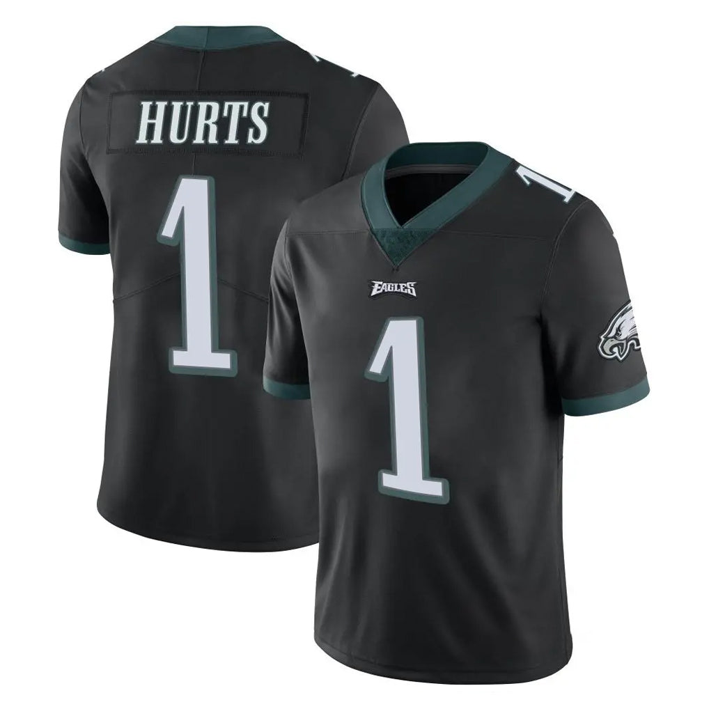 harde P.Eagles #1 Jalen Hurts Player Black Limited Vapor Untouchable Home Game Stitched Jerseys