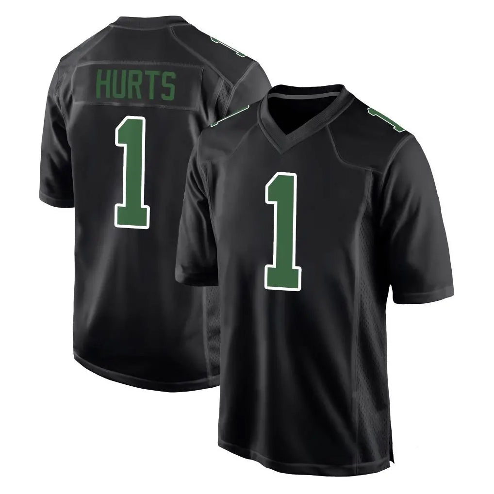 harde P.Eagles #1 Jalen Hurts Player Carbon Green Fashion Home Game Stitched Jerseys