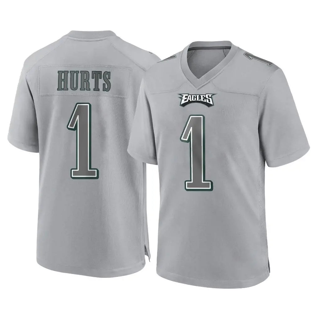 harde P.Eagles #1 Jalen Hurts Player Gray Atmosphere Fashion Home Game Stitched Jerseys