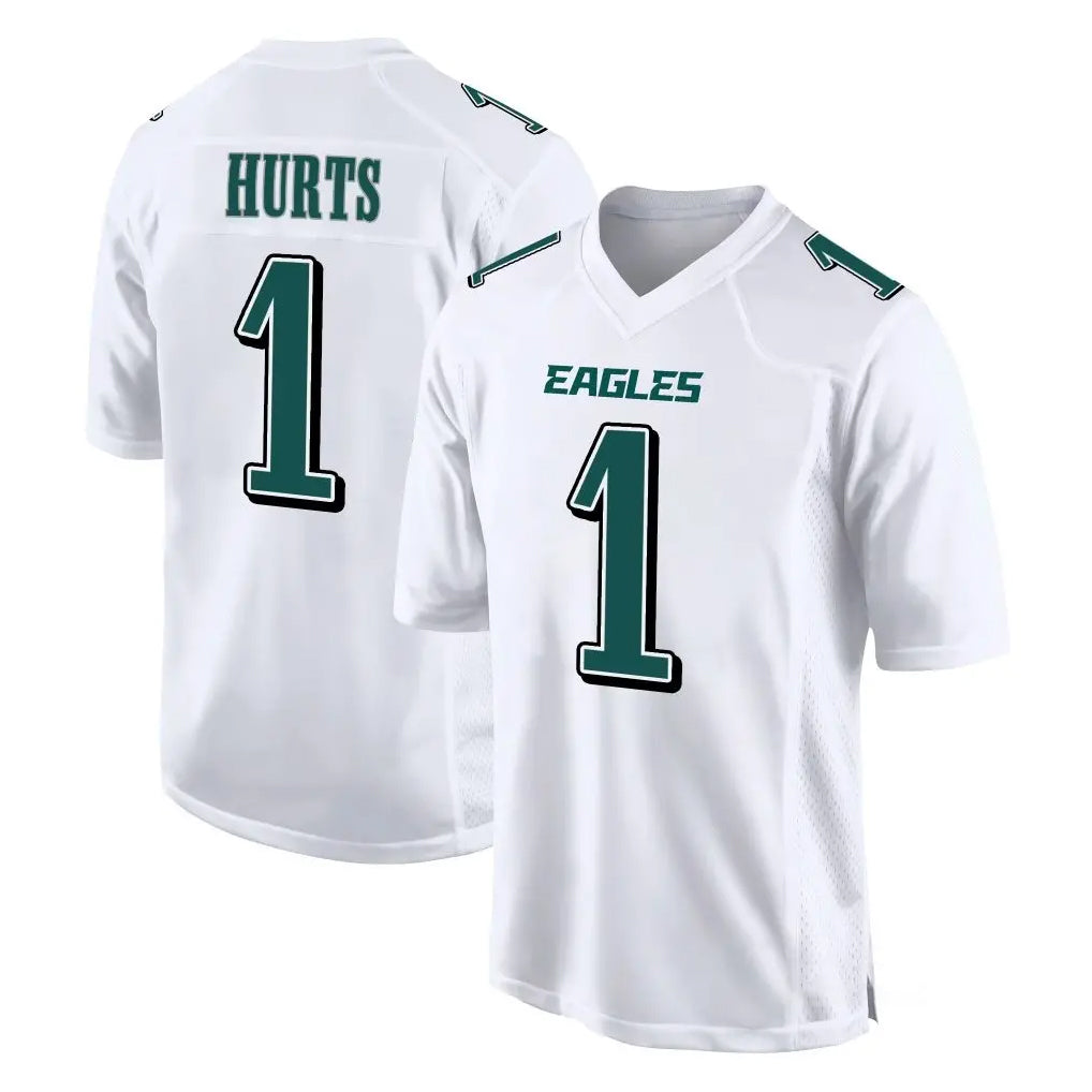 harde P.Eagles #1 Jalen Hurts Player White Tundra Fashion Home Game Stitched Jerseys