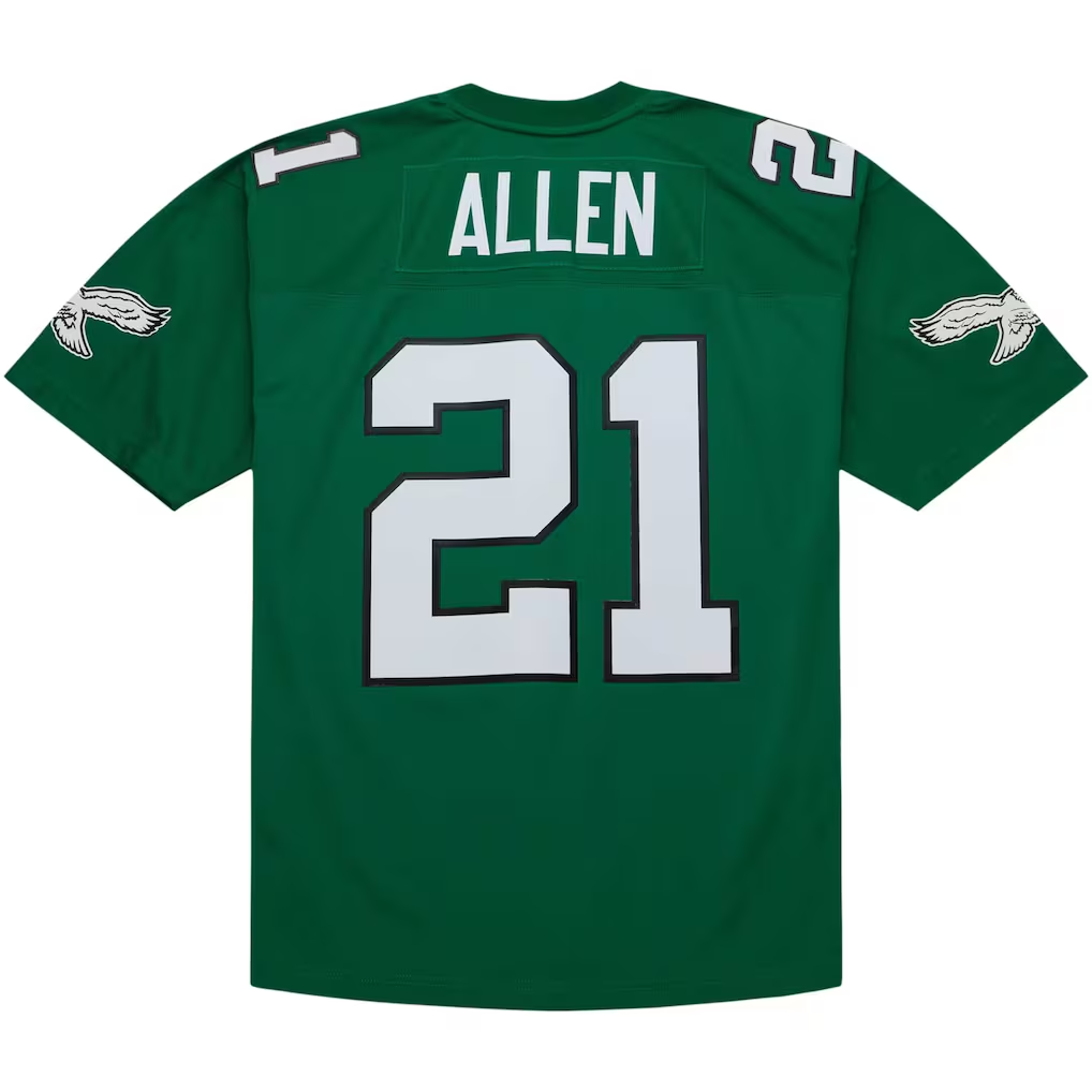 harde P.Eagles #21 Eric Allen Mitchell & Ness Kelly Green Legacy Replica Stitched Puhic Jersey