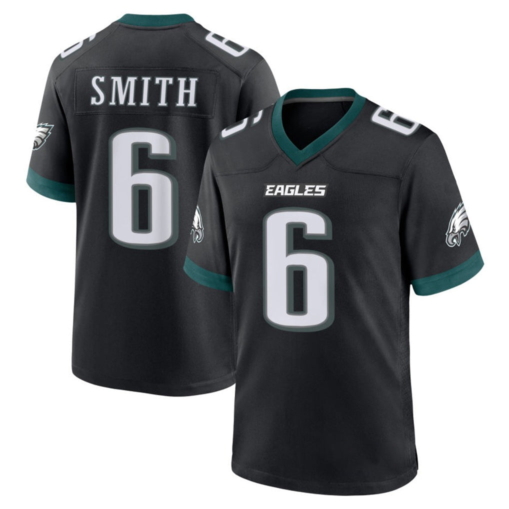 harde P.Eagles #6 DeVonta Smith Player Black Game Home Stitched Jerseys