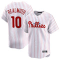 harde P.Phillies #10 J.T. Realmuto Player White Home Limited Stitched Jerseys