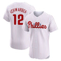 harde P.Phillies #12 Kyle Schwarber Player White Home Limited Elite Stitched Jerseys