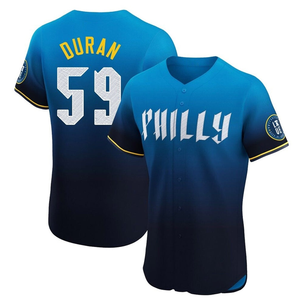 harde P.Phillies #59 Jhoan Duran Player Blue City Connect Home Limited Elite Stitched Jerseys