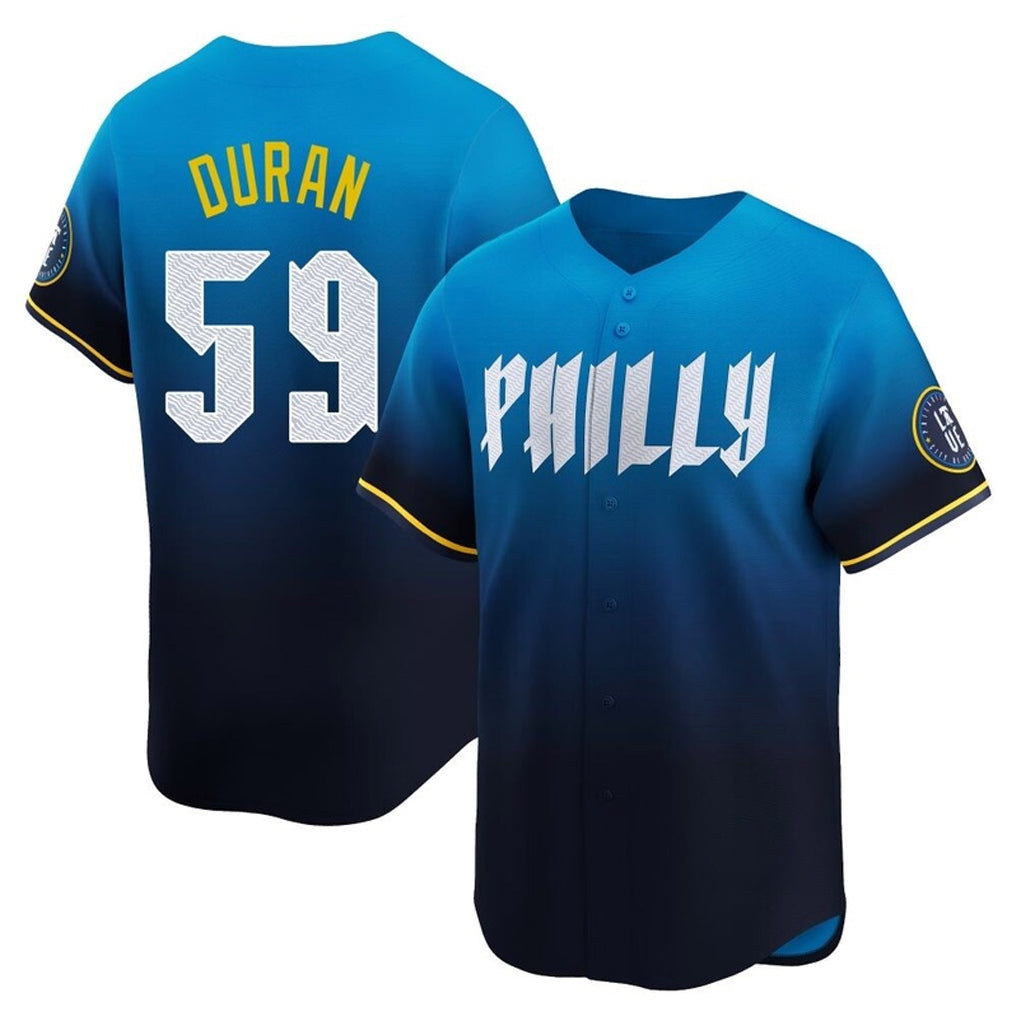 harde P.Phillies #59 Jhoan Duran Player Blue City Connect Home Limited Stitched Jerseys