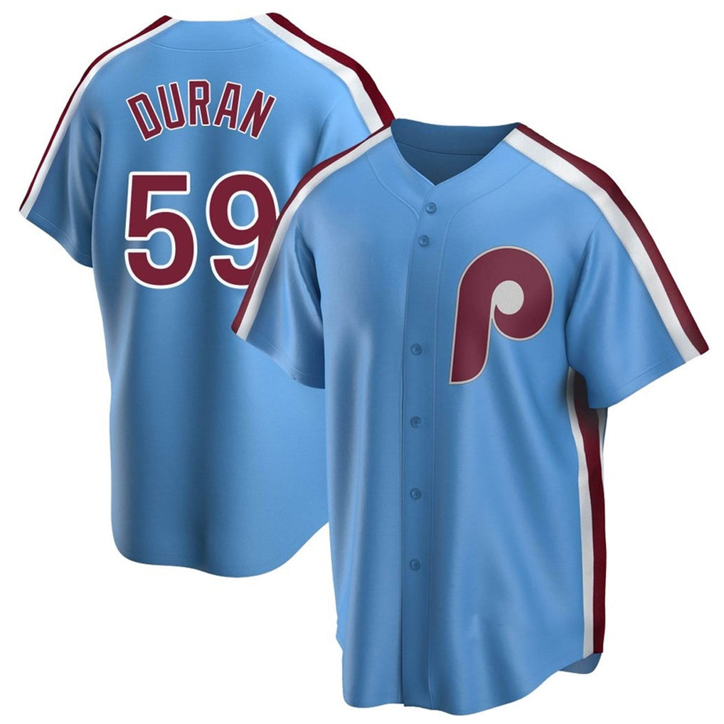 harde P.Phillies #59 Jhoan Duran Player Light Blue Home Limited Game Stitched Jerseys