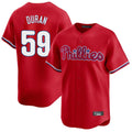 harde P.Phillies #59 Jhoan Duran Player Red Home Limited Stitched Jerseys