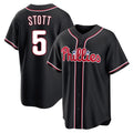 harde P.Phillies #5 Bryson Stott Player Black Fashion Out Home Game Stitched Jerseys