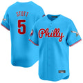harde P.Phillies #5 Bryson Stott Player Light Blue Phillies & Eagles Vapor Premier Limited Stitched Jerseys